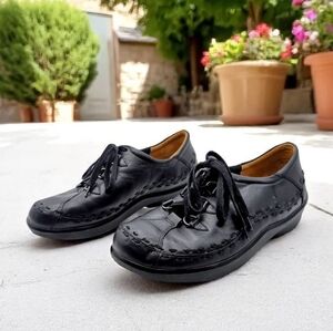 Ziera Allsorts - W Sz 10.5 Black Leather Support Shoes New Zealand